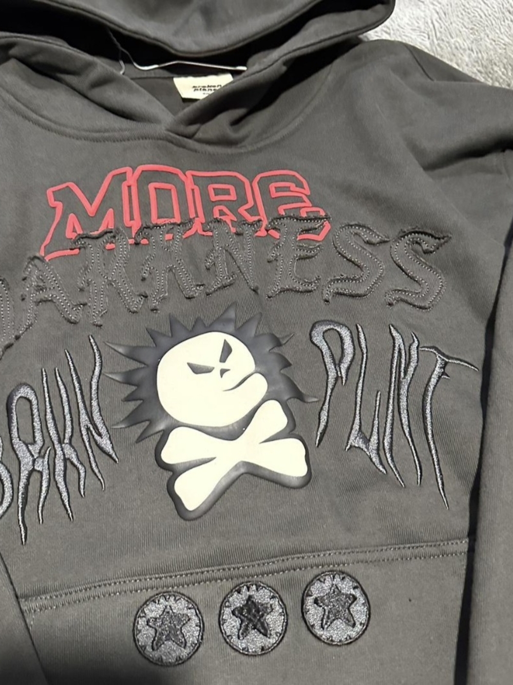 Broken Planet More Darkness Hoodie Size Small